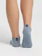 Голубой короткие носки женские "смешное лицо"