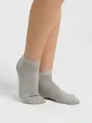 Белый носки женские укороченные, хлопок с лайкрой