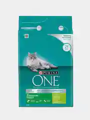 Сухой корм Purina ONE для взрослых кошек, с индейкой и цельными злаками, 3 кг