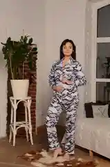 Бежевый пижама женская