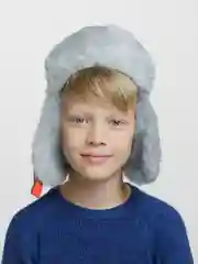 Серый ушанка для мальчиков, 2 цвета