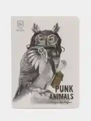 Блокнот А6 Landuo "Punk Animals", сшивка, 24 листа в клетку, 105 х 142 мм