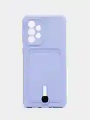 Лавандовый чехол Samsung Galaxy A33, Самсунг Галакси А33 5G силиконовый, с карманом для карты