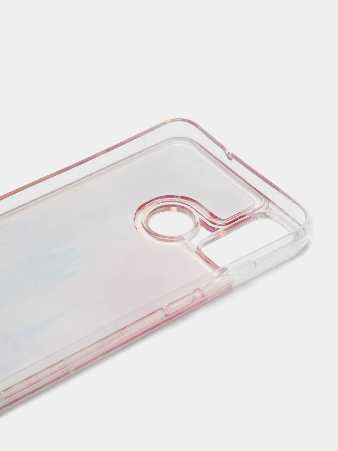 Красный чехол Honor 9X Lite, силиконовый, переливашка с рисунком