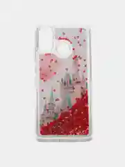 Красный чехол Honor 9X Lite, силиконовый, переливашка с рисунком