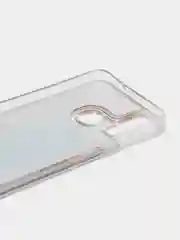 Бежевый чехол Honor 9X Lite, силиконовый, переливашка с рисунком