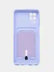 Лавандовый чехол Samsung Galaxy A12 / M12, Самсунг Галакси А12 / М12 силиконовый с карманом для карты