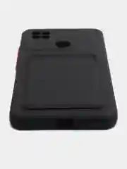 Черный чехол с карманом для карт Xiaomi Redmi Note 8 Pro 9 9A 9C 9T 10 10C 10A 11 Lite 11T Pro