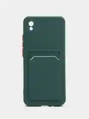 Зеленый чехол с карманом для карт Xiaomi Redmi Note 8 Pro 9 9A 9C 9T 10 10C 10A 11 Lite 11T Pro