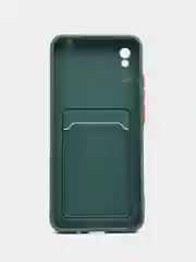 Зеленый чехол с карманом для карт Xiaomi Redmi Note 8 Pro 9 9A 9C 9T 10 10C 10A 11 Lite 11T Pro