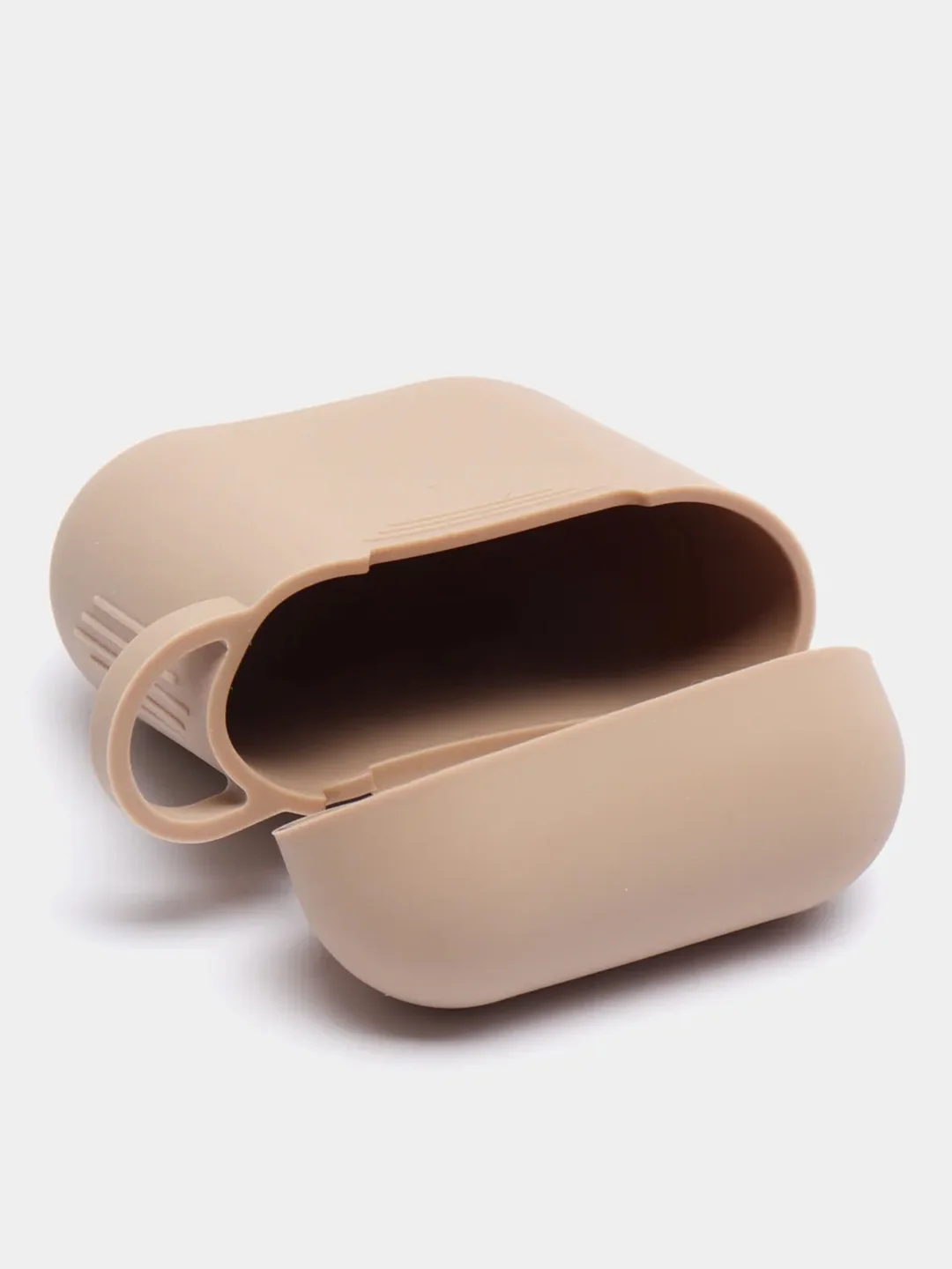 Бежевый чехол для наушников Apple AirPods 1, 2, TWS i9s, i10, i12, i13, i14, i15, i100