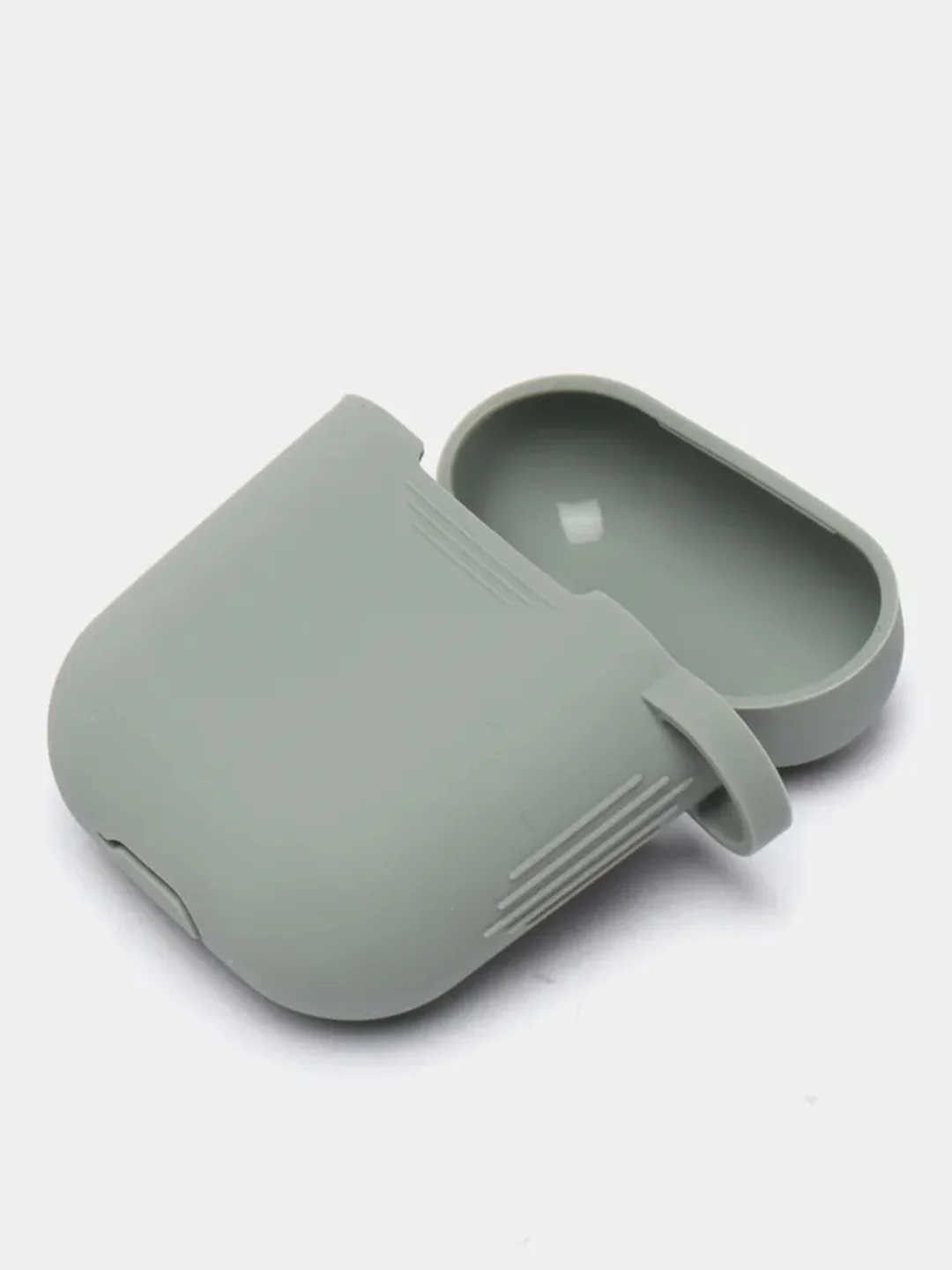 Серый чехол для наушников Apple AirPods 1, 2, TWS i9s, i10, i12, i13, i14, i15, i100