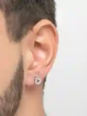 Серебряный серьги гвоздики "Саморез", 1 штука