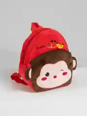 Красный рюкзак детский плюшевый