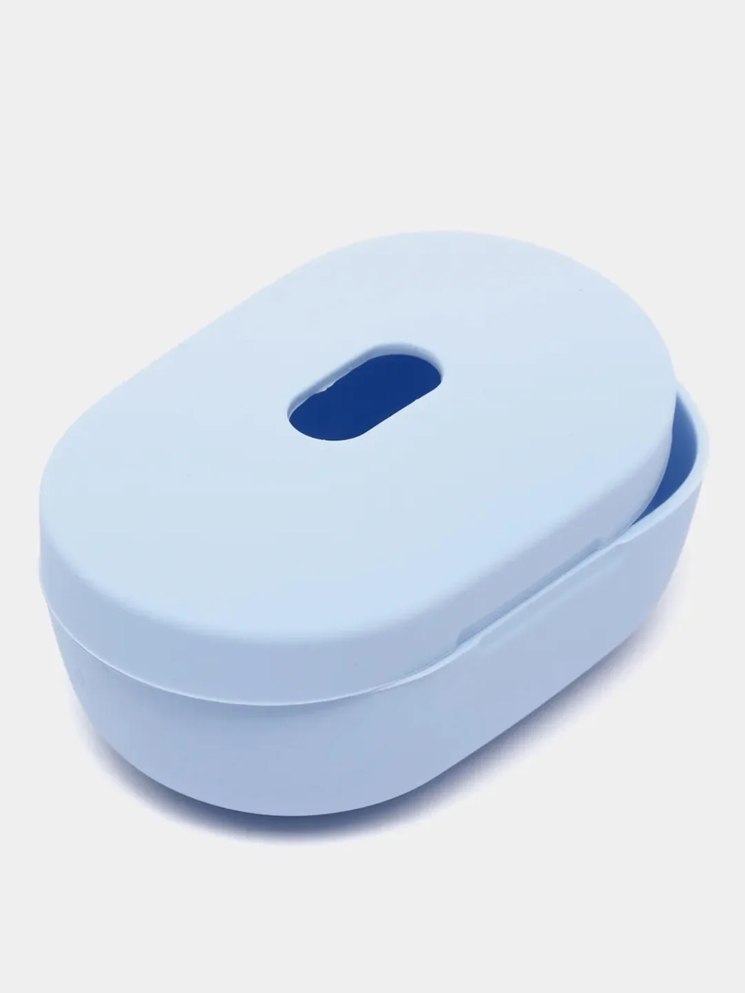 Голубой чехол для наушников Xiaomi Redmi Airdots / Airdots S / Airdots 2 силиконовый аирдотс