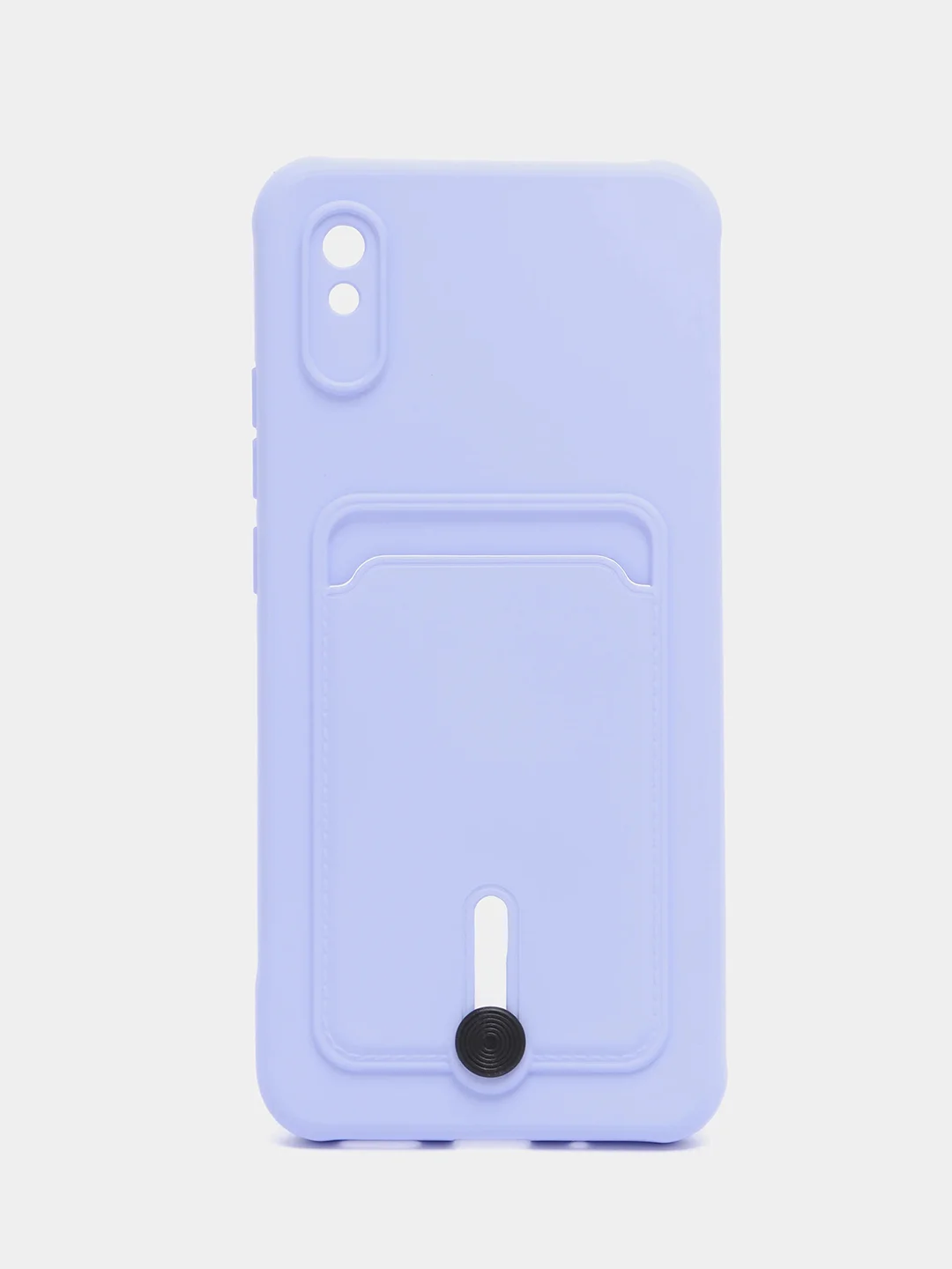 Лавандовый чехол Xiaomi Redmi 9A, Сяоми Редми 9А, силиконовый, с карманом для карты