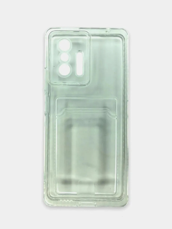 Чехол для Xiaomi 11T / 11T Pro, Сяоми 11Т / 11Т Про, прозрачный с карманом для карты