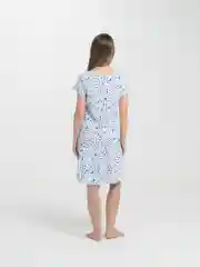 Синий платье женское, домашняя сорочка, хлопок