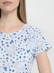 Синий платье женское, домашняя сорочка, хлопок