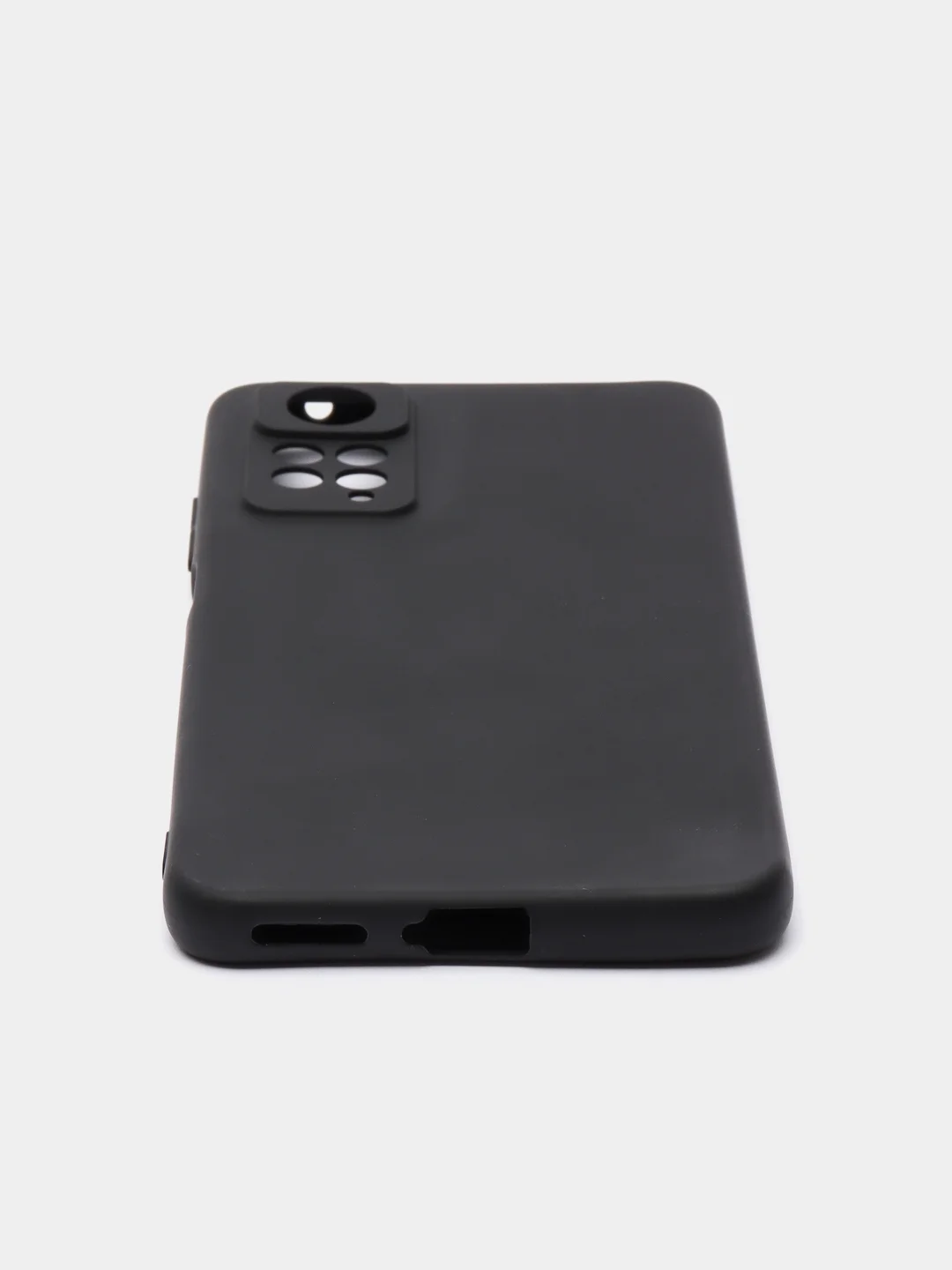 Угольный чехол Xiaomi Redmi Note 11 Pro 4G, Российская версия, черный, силиконовый, матовый