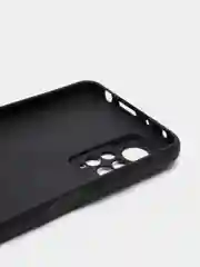 Угольный чехол Xiaomi Redmi Note 11 Pro 4G, Российская версия, черный, силиконовый, матовый