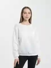 Белый свитшот утепленный флисовый