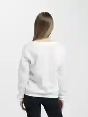 Белый свитшот утепленный флисовый