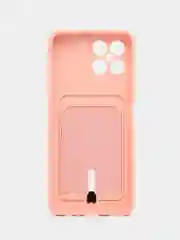 Конфетный чехол Honor X8 4G, Хонор Х8 4Г силиконовый, с карманом для карты