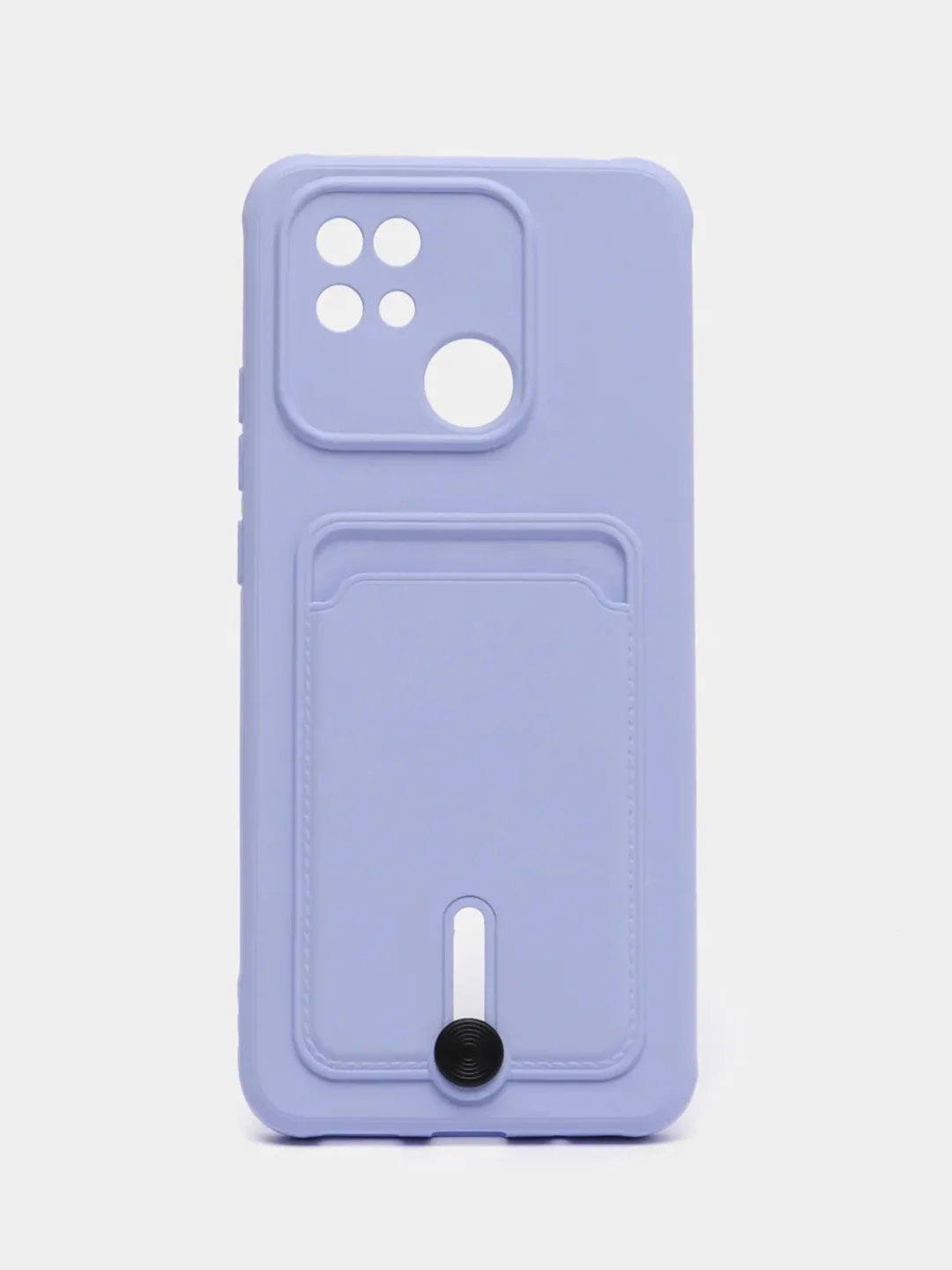 Лавандовый чехол Xiaomi Redmi 10C / Poco C40, Сяоми Редми 10С, Поко С40 силиконовый с карманом для карты