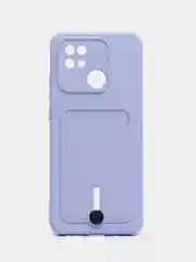 Лавандовый чехол Xiaomi Redmi 10C / Poco C40, Сяоми Редми 10С, Поко С40 силиконовый с карманом для карты