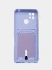 Лавандовый чехол Xiaomi Redmi 10C / Poco C40, Сяоми Редми 10С, Поко С40 силиконовый с карманом для карты