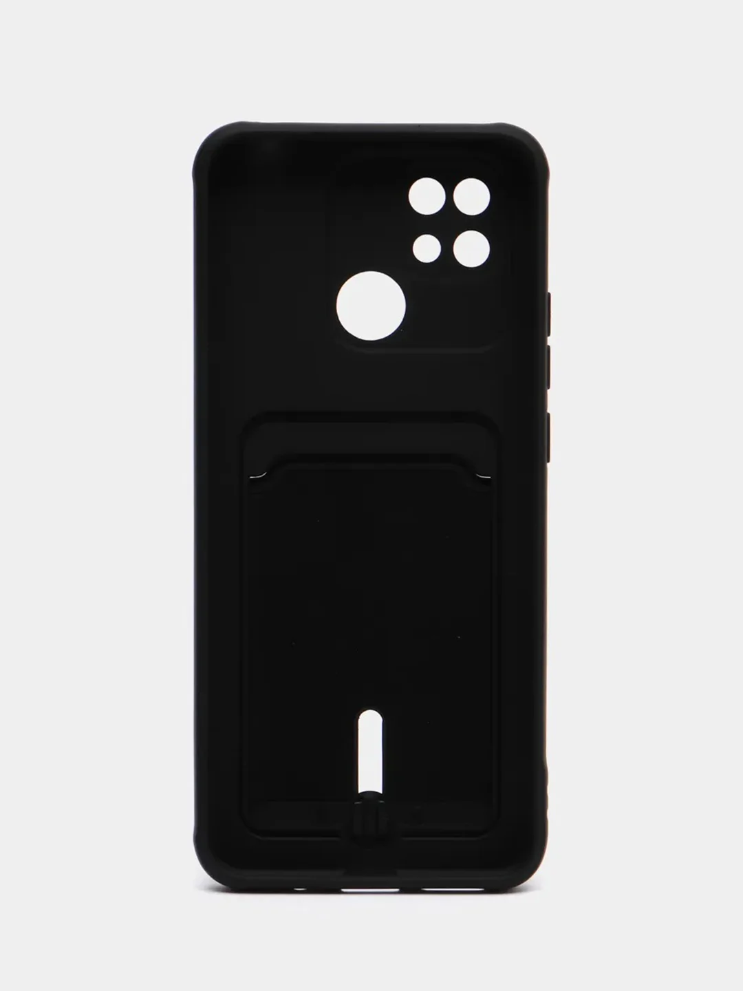 Черный чехол Xiaomi Redmi 10C / Poco C40, Сяоми Редми 10С, Поко С40 силиконовый с карманом для карты