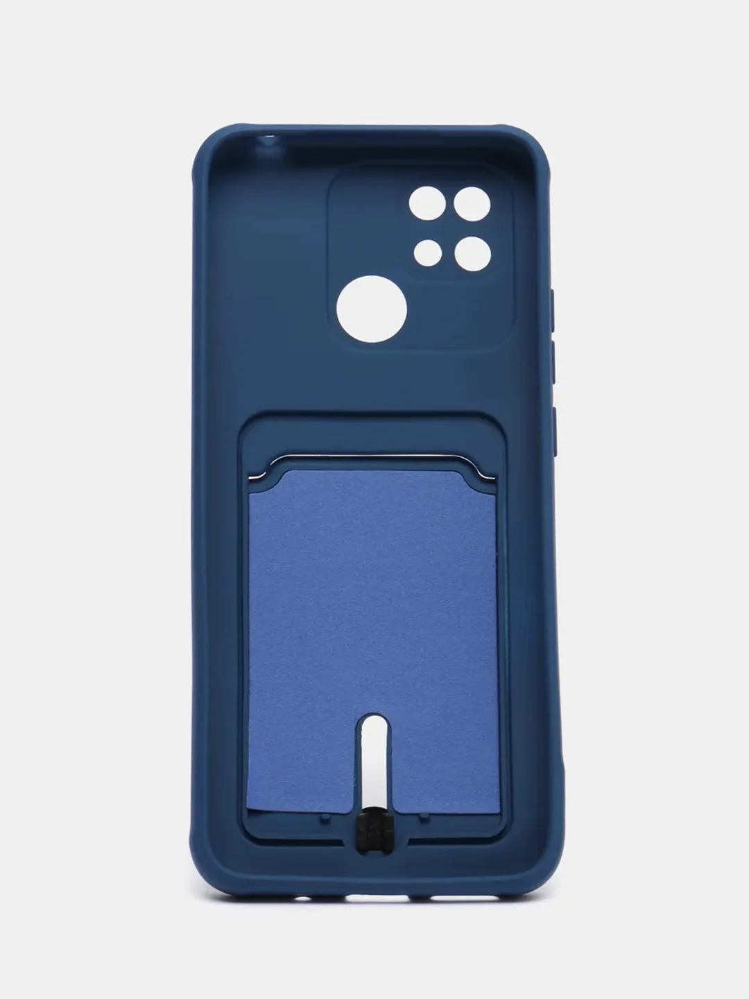 Синий чехол Xiaomi Redmi 10C / Poco C40, Сяоми Редми 10С, Поко С40 силиконовый с карманом для карты
