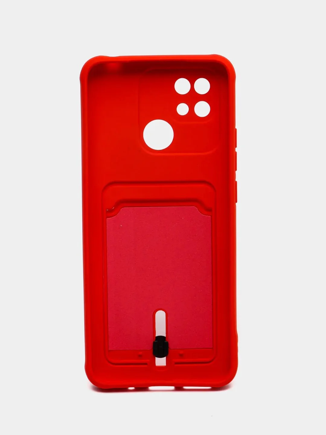 Красный чехол Xiaomi Redmi 10C / Poco C40, Сяоми Редми 10С, Поко С40 силиконовый с карманом для карты