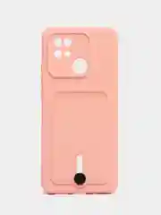 Конфетный чехол Xiaomi Redmi 10C / Poco C40, Сяоми Редми 10С, Поко С40 силиконовый с карманом для карты
