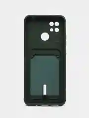 Зеленый чехол Xiaomi Redmi 10C / Poco C40, Сяоми Редми 10С, Поко С40 силиконовый с карманом для карты