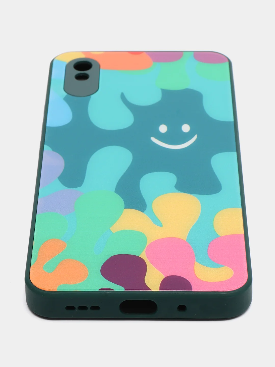 Тёмно-бирюзовый чехол Xiaomi Redmi 9A, Сяоми Редми 9А, пластиковый под стекло