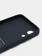 Темно-синий чехол для Samsung Galaxy A03 Core, Самсунг А03 Кор силиконовый, с карманом для карты