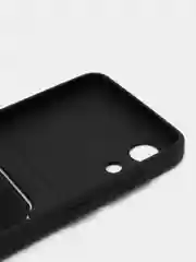 Черный чехол для Samsung Galaxy A03 Core, Самсунг А03 Кор силиконовый, с карманом для карты