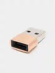 Золотой адаптер переходник Type-А на USB Type-С для зарядки