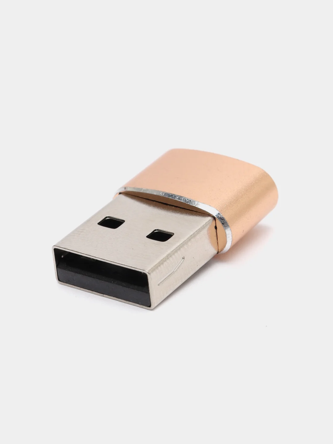 Золотой адаптер переходник Type-А на USB Type-С для зарядки
