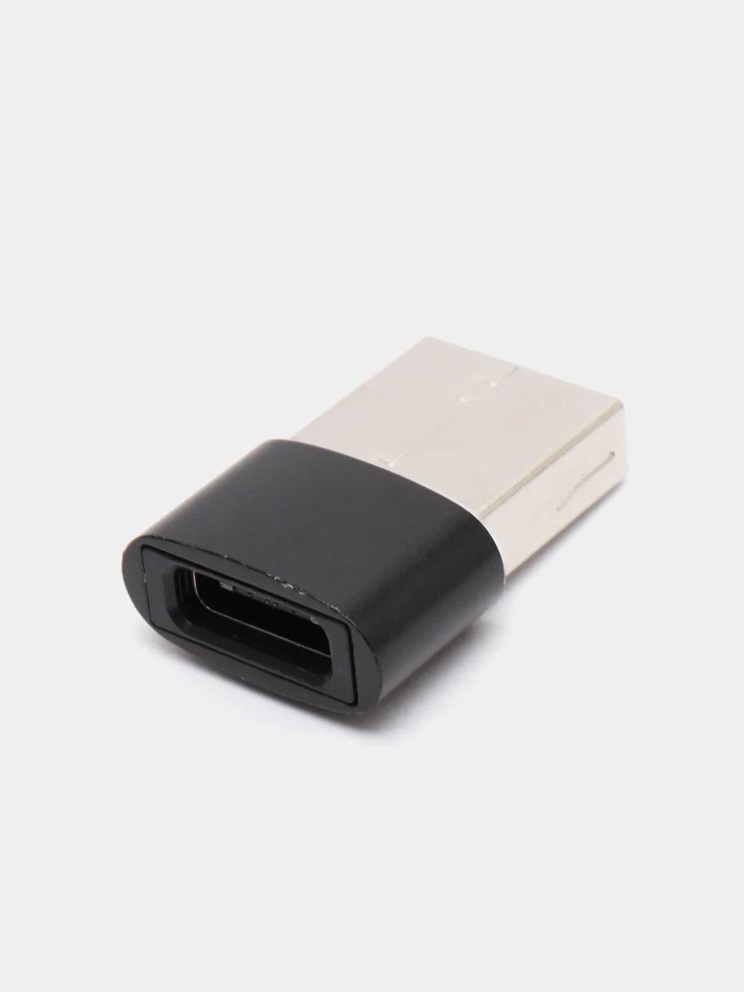 Черный адаптер переходник Type-А на USB Type-С для зарядки