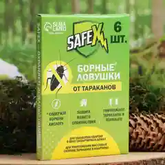 Борные ловушки от тараканов "SAFEX", 6 штук