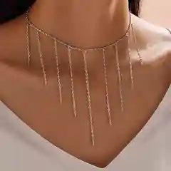Цепочка на шею женская, бахрома
