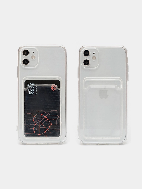 Чехол силиконовый для iPhone 7, 8 Plus, XR, 11, 12, 13, 14 Pro Max, с карманом для карт