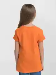 Светло-оранжевый футболка детская для девочки, 100% хлопок, 8 - 12 лет