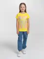 Желтый футболка детская для девочки, 100% хлопок, 8 - 12 лет