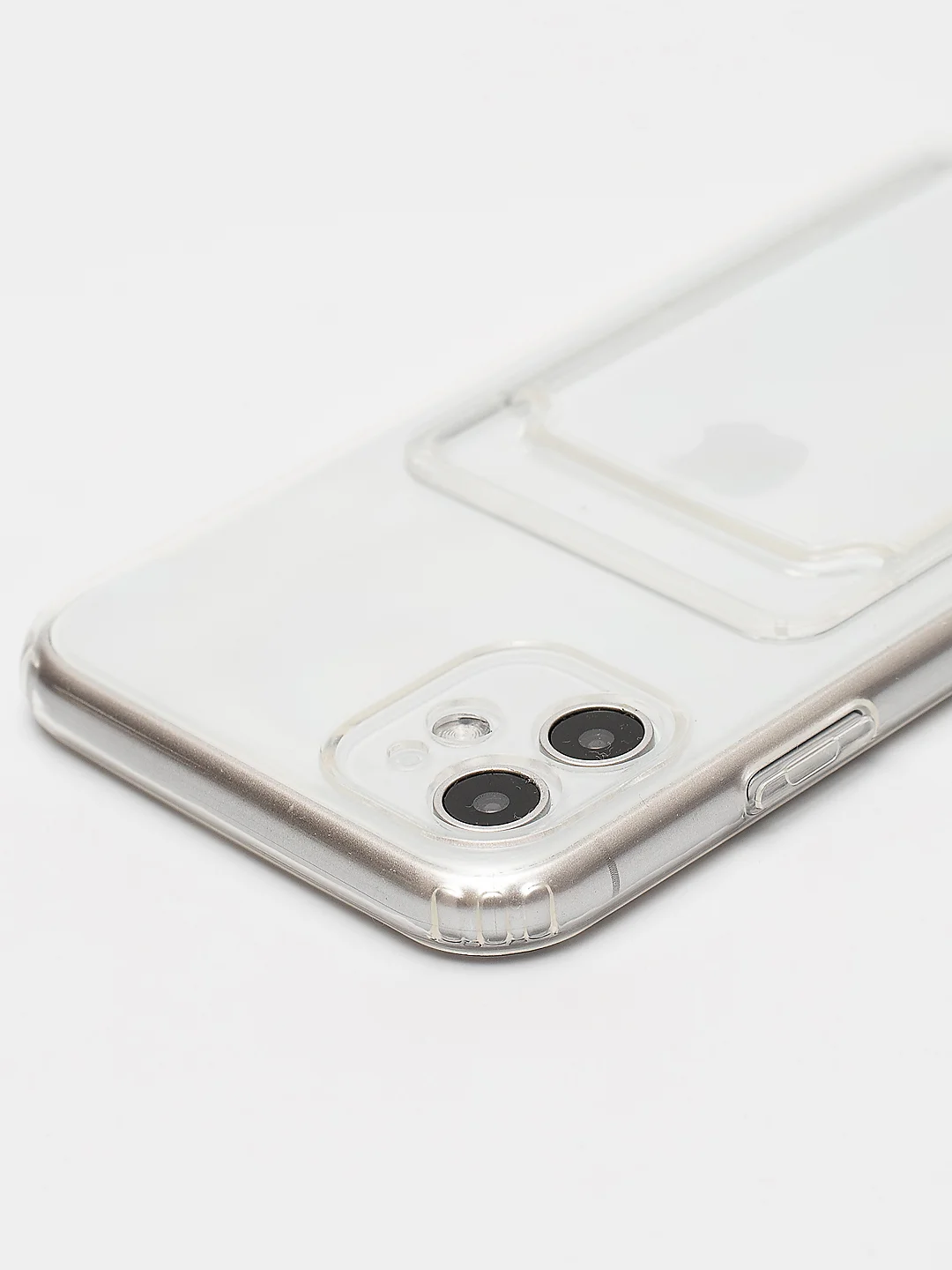 Прозрачный чехол силиконовый для iPhone 7, 8 Plus, XR, 11, 12, 13, 14 Pro Max, с карманом для карт