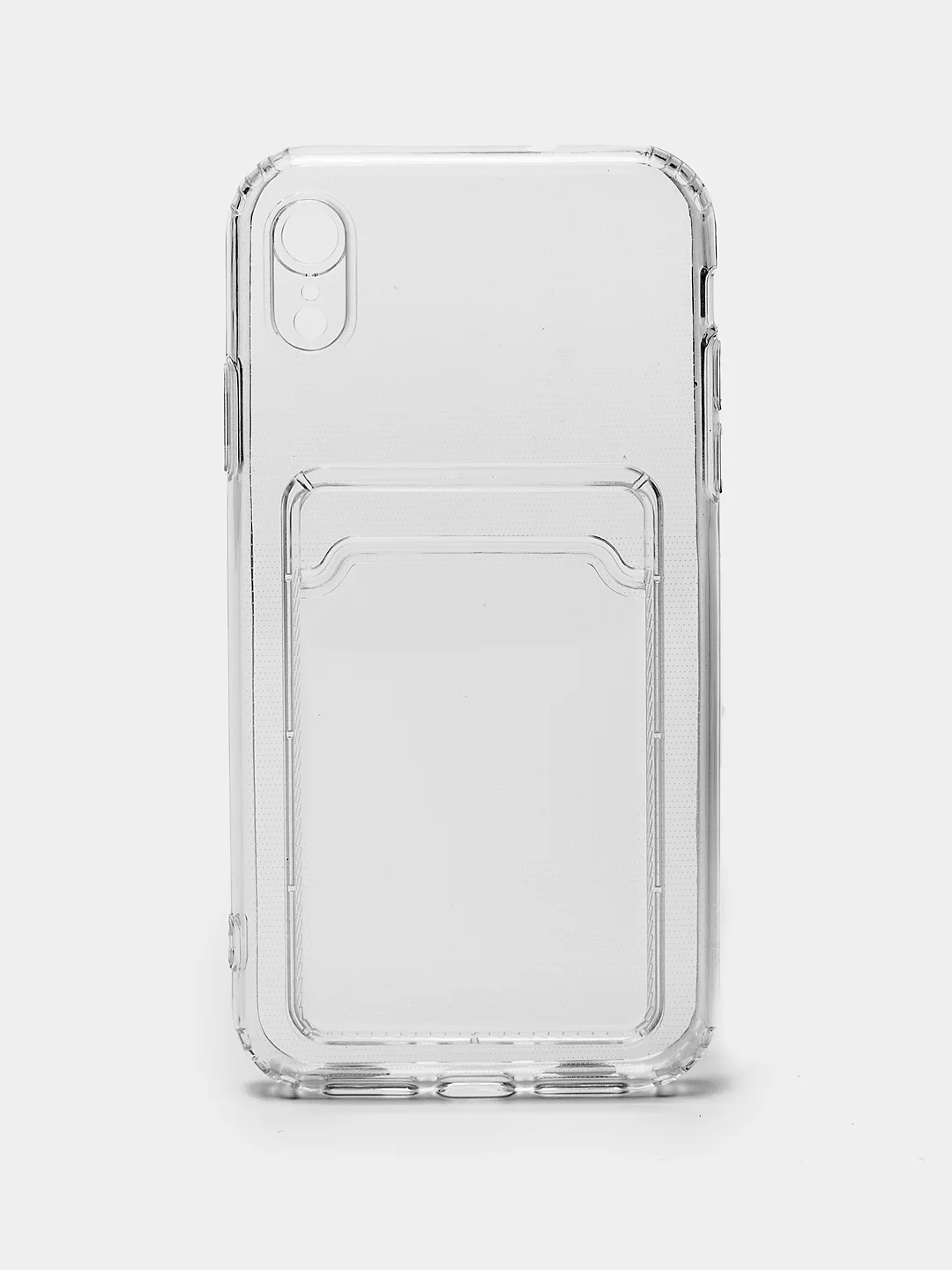 Прозрачный чехол силиконовый для iPhone 7, 8 Plus, XR, 11, 12, 13, 14 Pro Max, с карманом для карт