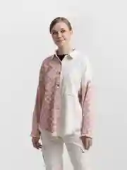Розовый рубашка джинсовая, женская, оверсайз